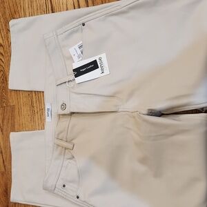 Kensie Beige Vegan Leather Pants